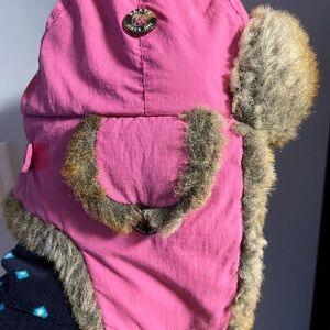 Barts Pink Faux Fur-Lined Kids Winter Hat
